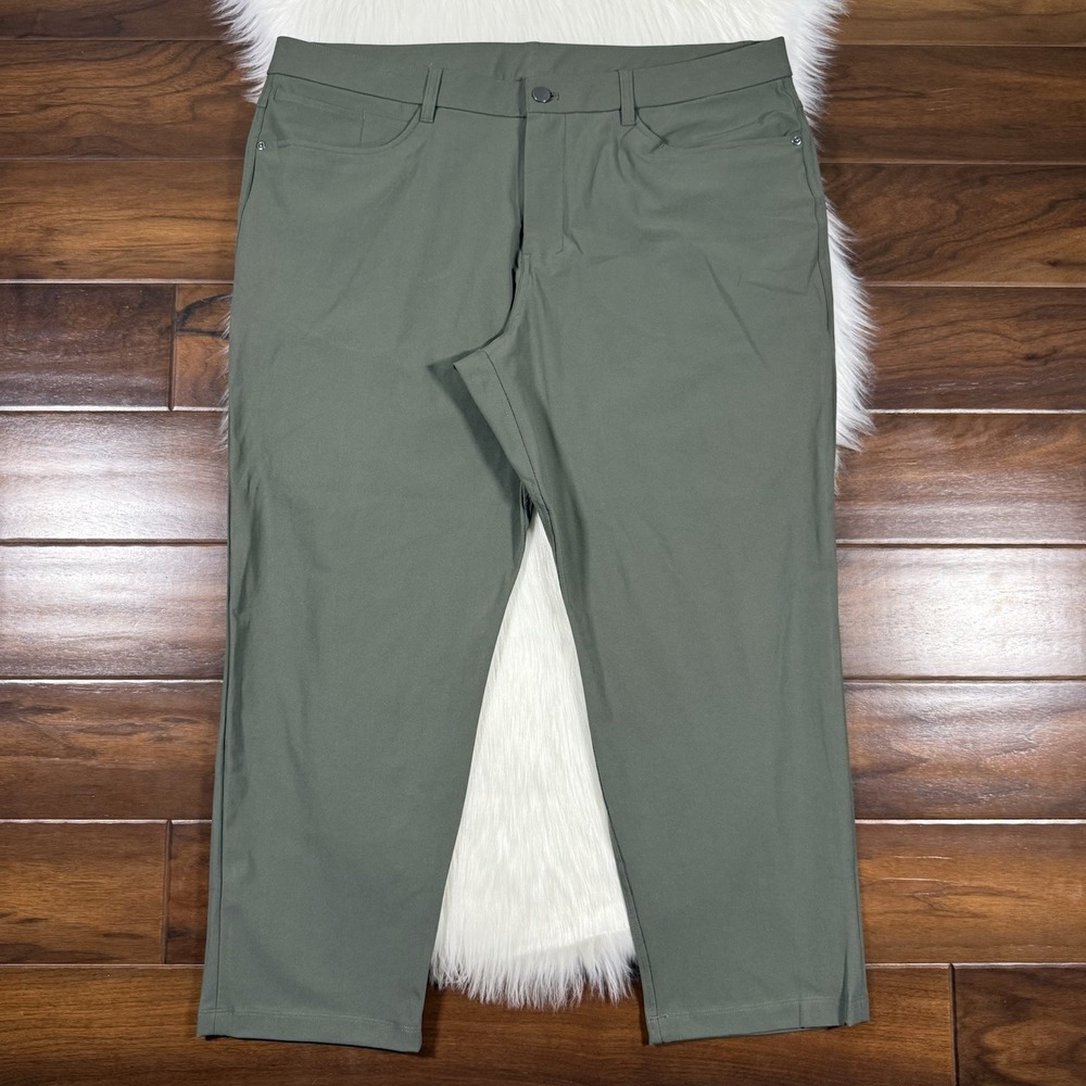 Lululemon Men's Size 38 Olive Green Slim Fit ABC Pants ALTERED /‎ M5AQGS